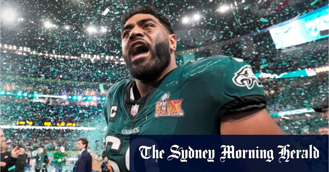 Mailata the Horse Races for Victory After Philadelphia Eagles Super Bowl Win