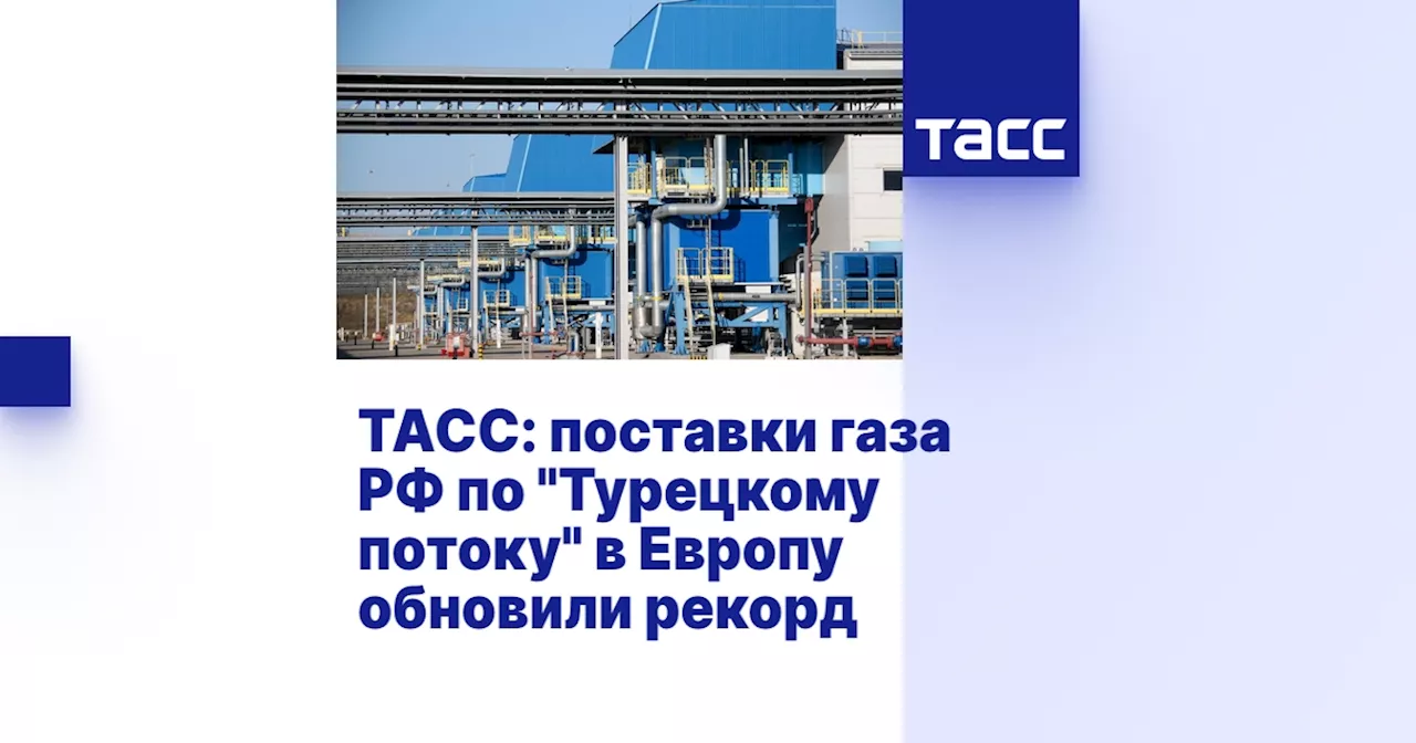 Поставки российского газа по 'Турецкому потоку' в Европу обновили исторический рекорд