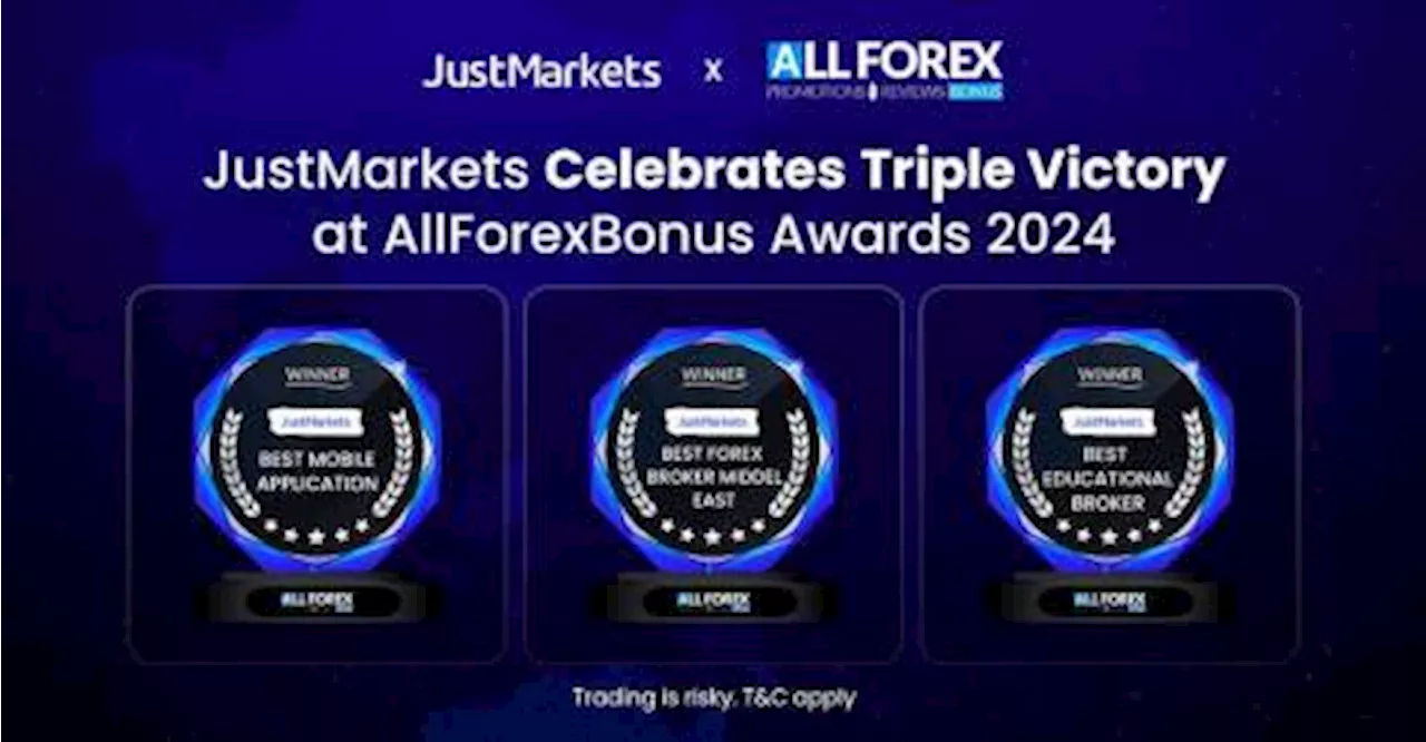 JustMarkets Awarded Best Forex Broker, Best Educational Broker, and Best Mobile Application 2024