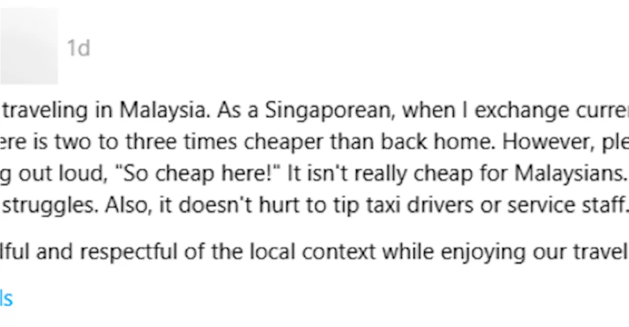 SG woman advises S’poreans travelling in M’sia, sparks debate