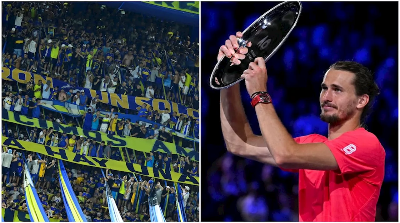 Alexander Zverev visitó la Bombonera y se sacó una foto con una gloria de Boca