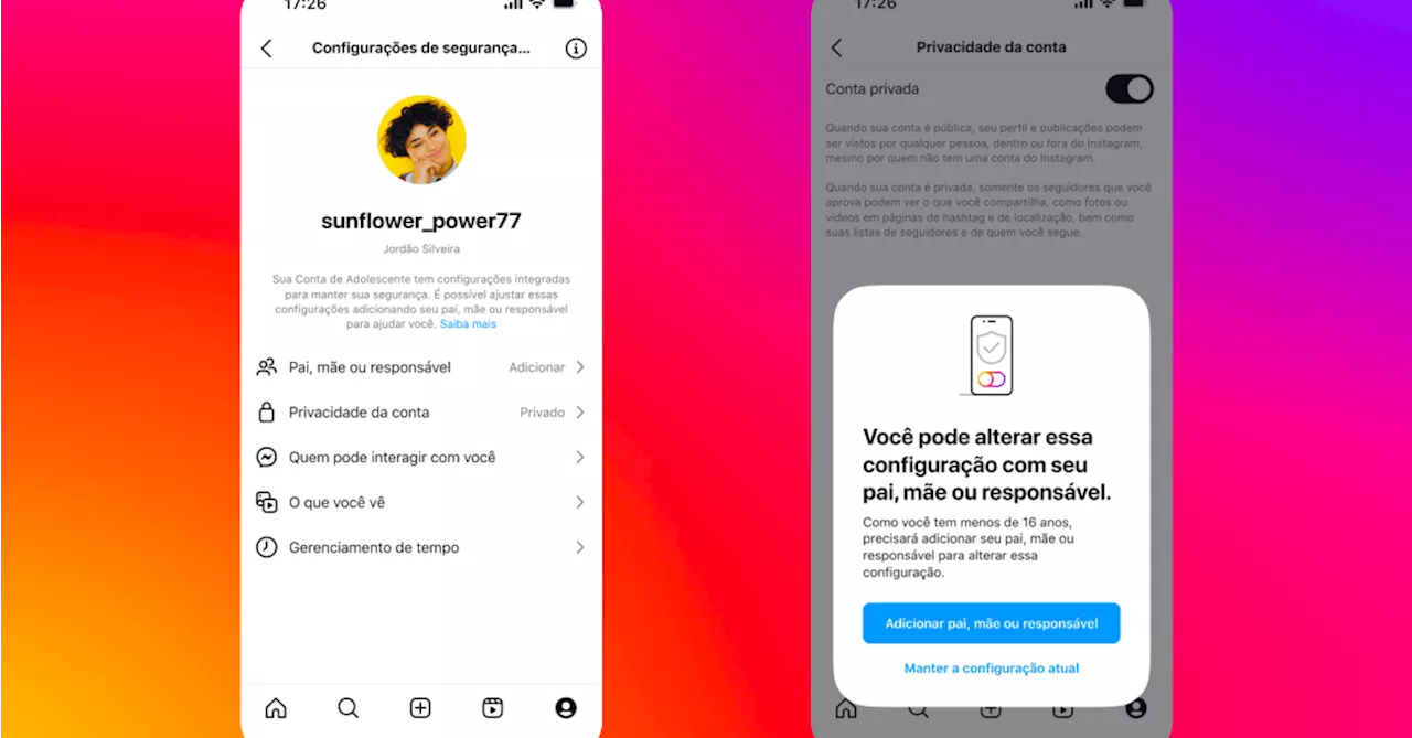 Instagram endurece regras para menores de 18 anos e amplia supervisão dos pais