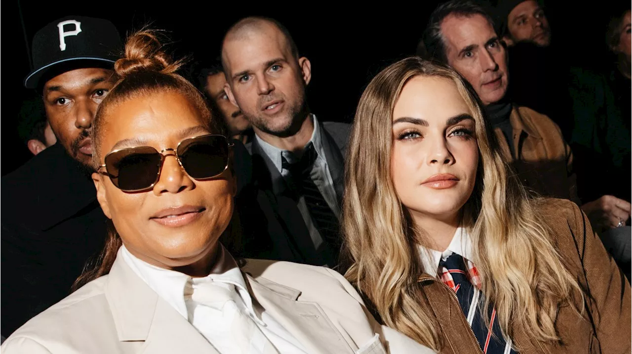 Celebrities at Thom Browne Fall 2025: Queen Latifah, Adrien Brody & More