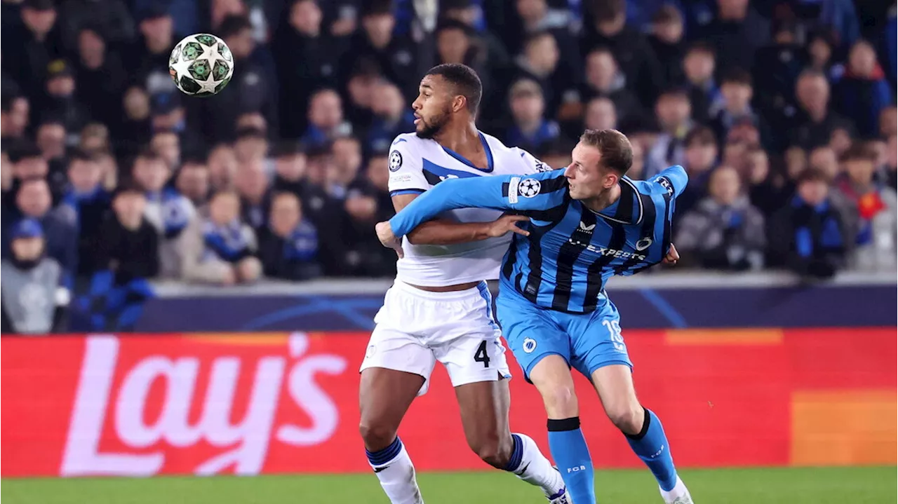 Champions League: rigore-beffa al 94', l'Atalanta va ko a Bruges