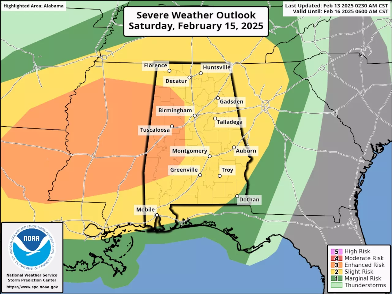 Alabama Faces Second Round of Severe Weather Saturday