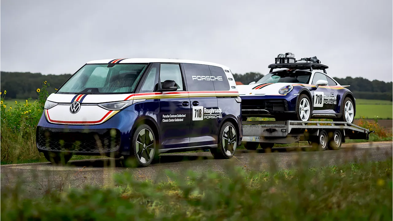 Porsche 911 Dakar Gets A Matching Electric Tow Vehicle