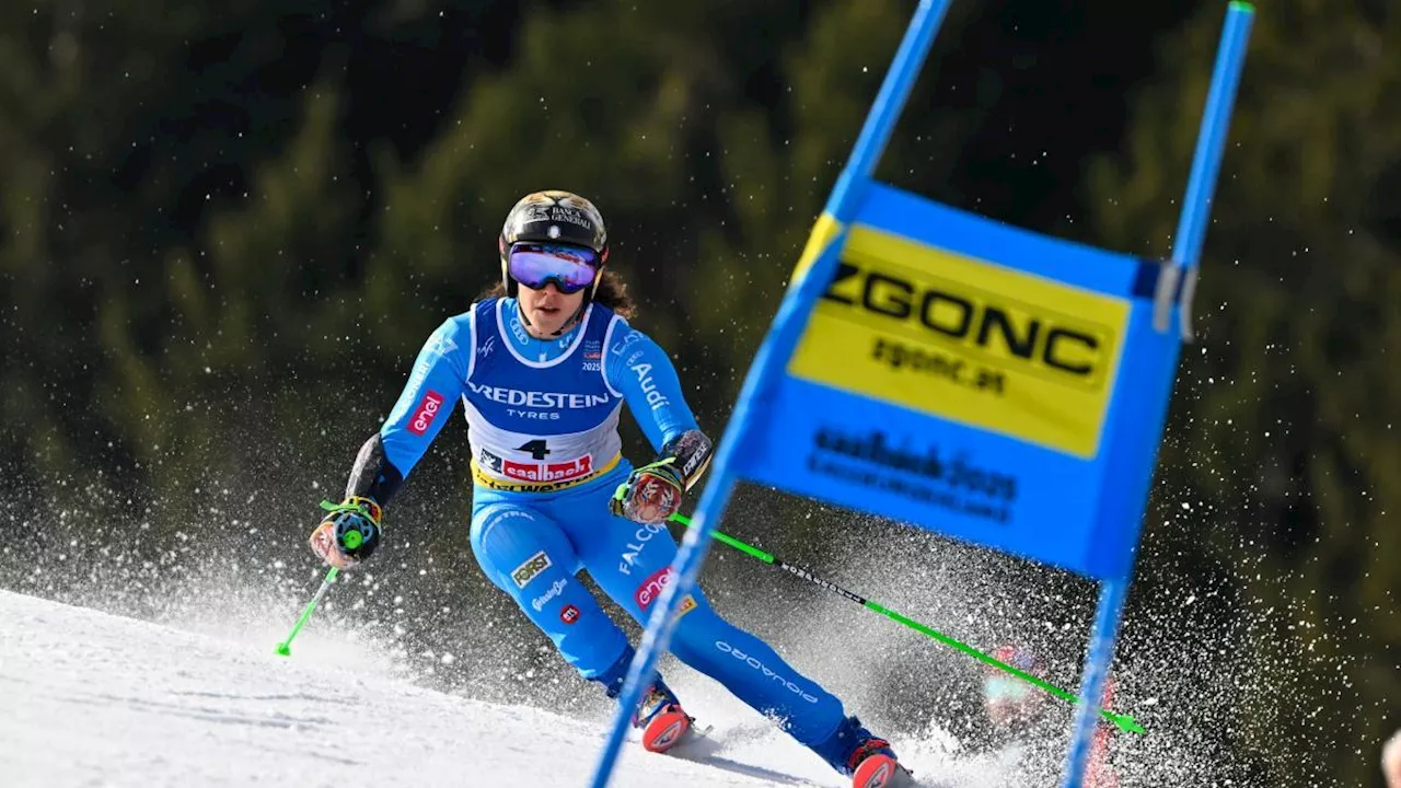 Federica Brignone domina la prima manche del gigante ai Mondiali di Saalbach