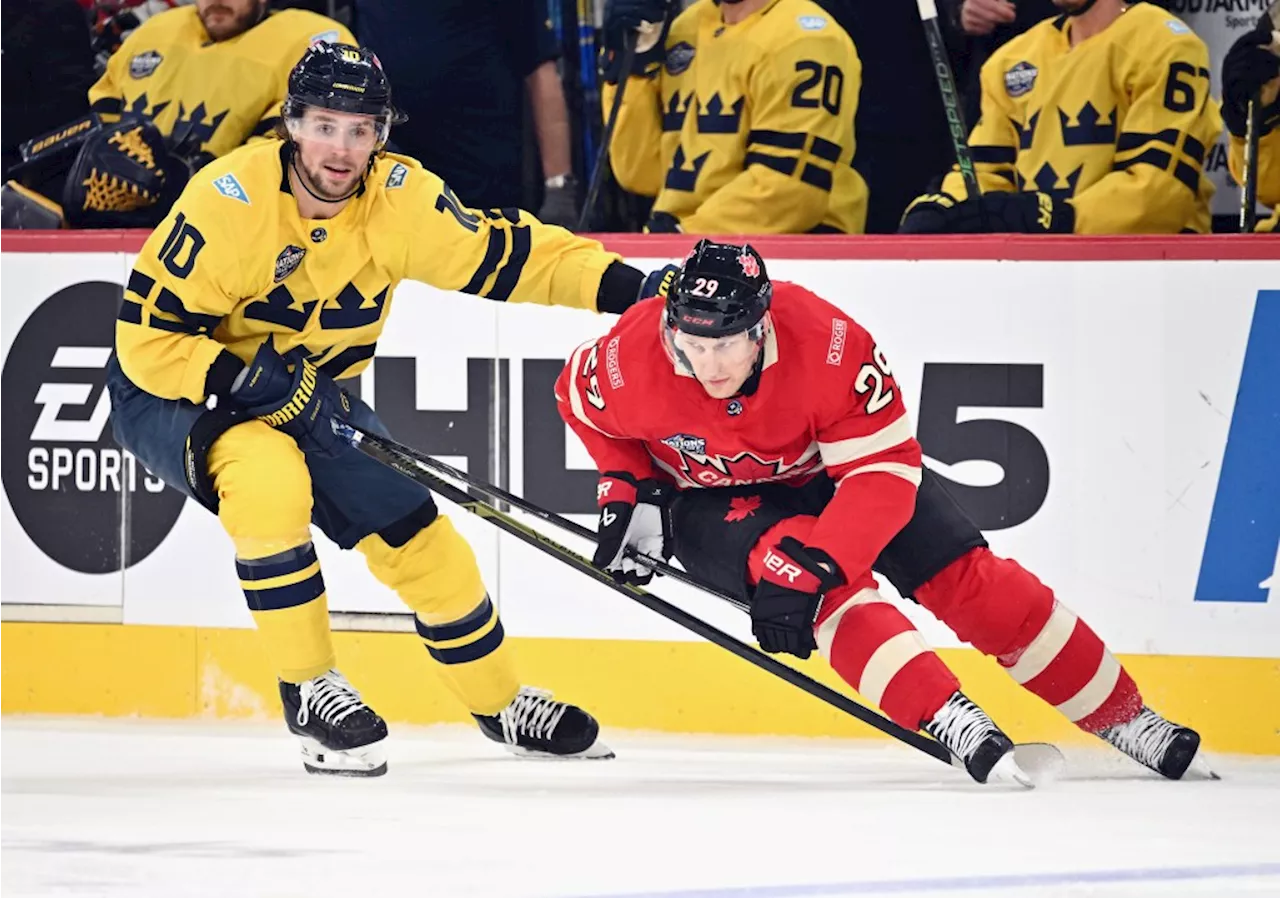 MacKinnon Scores in First Minute as Canada Opens 4 Nations Face-Off With Thriller Against Sweden