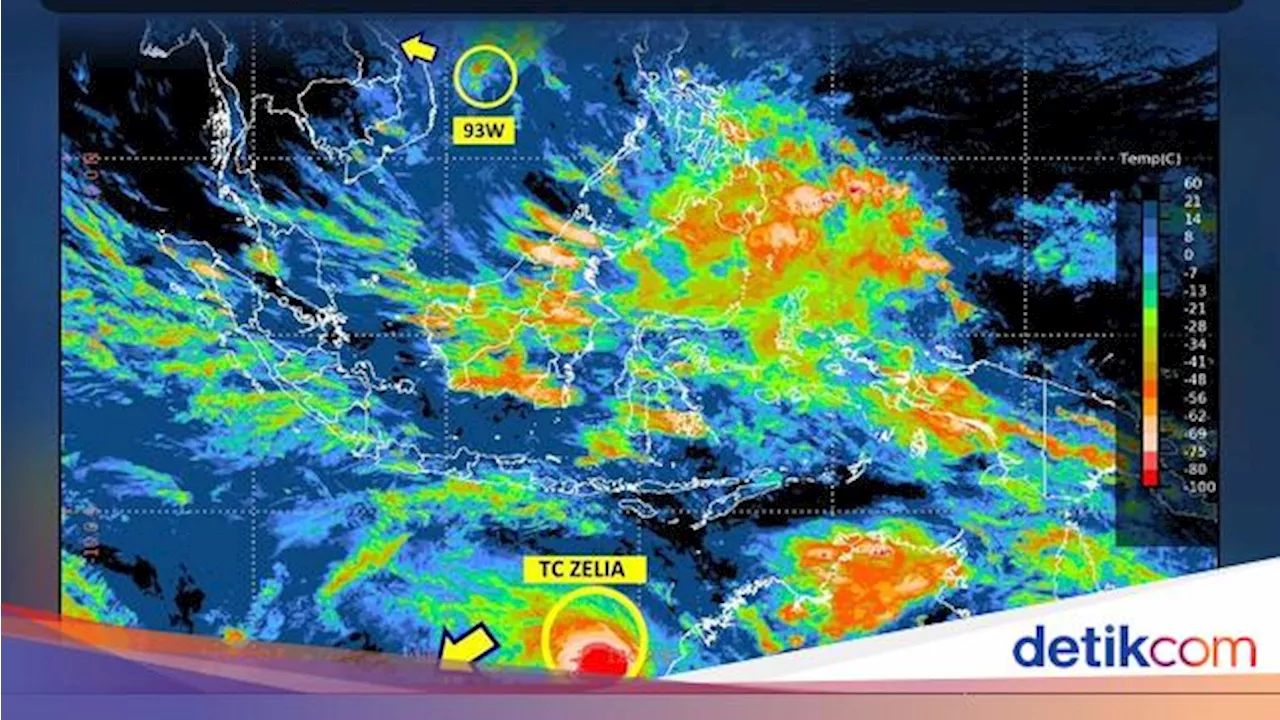 Siklon Tropis Zelia Terpantau di Samudra Hindia, Membawa Hujan dan Angin Kencang