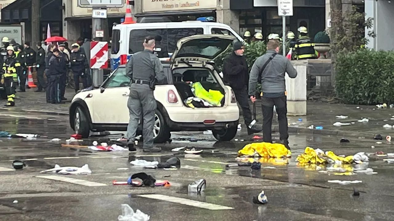 Auto-Attacke in München: Mindestens 28 Verletzte, mutmaßlicher islamistischer Hintergrund