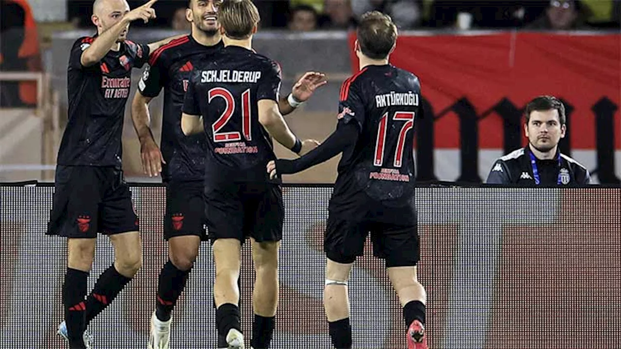 Benfica seize upper hand against Monaco in Champions League play-off