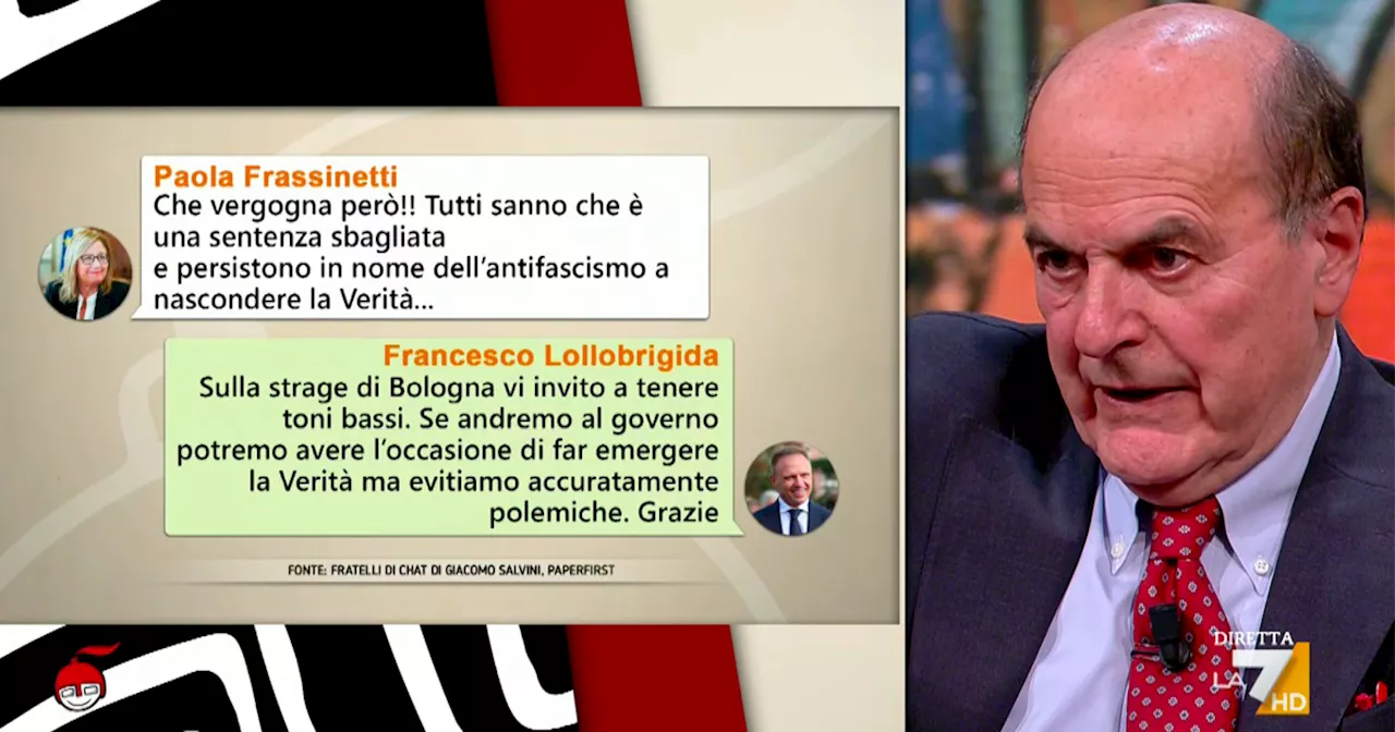 Chat di Fdi sulla strage di Bologna, la rabbia di Bersani: “Lollobrigida e gli altri si vergognino e si inchinino davanti alle vittime”