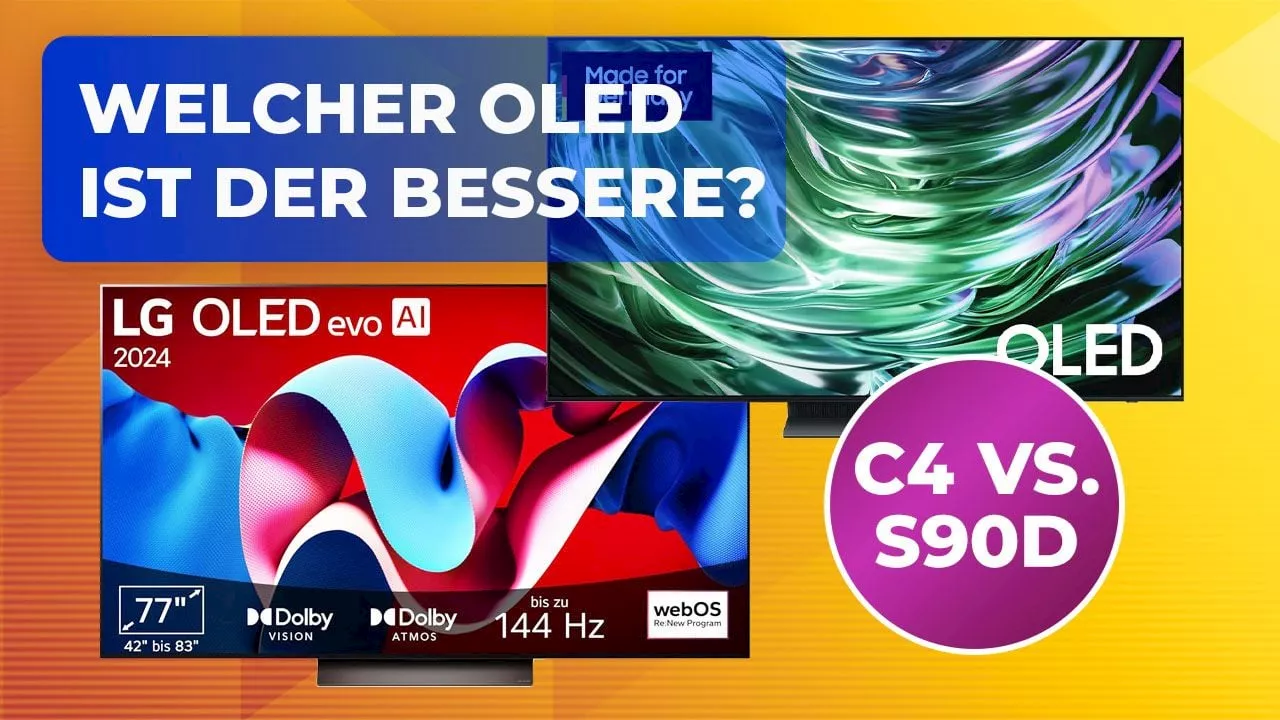 LG OLED C4 vs Samsung S90D: Im 65 Zoll 4K-TV-Duell siegt der Samsung