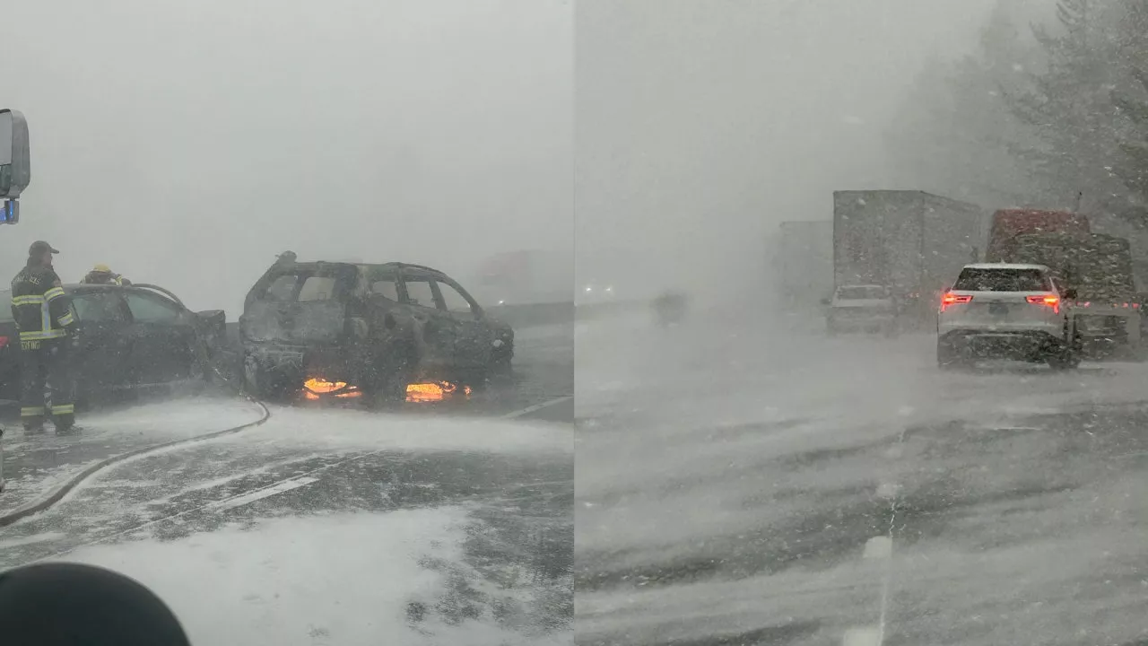 Over 100 Vehicles Pile Up in Oregon Snowstorm, I-84 Closed