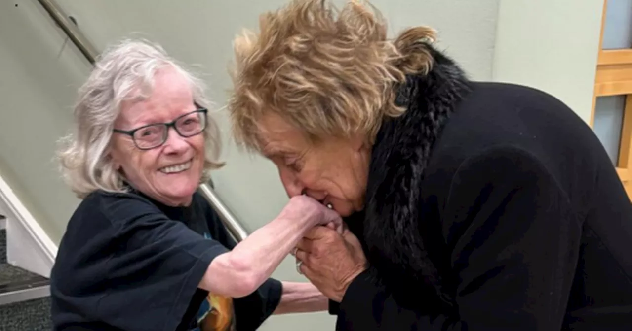 Glasgow hospital patient shares song and dance with Rod Stewart at Celtic Park