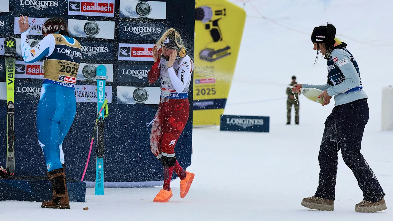 Schweizer Party bei der WM in Saalbach: Sektdusche und 'ganz üble Performance'