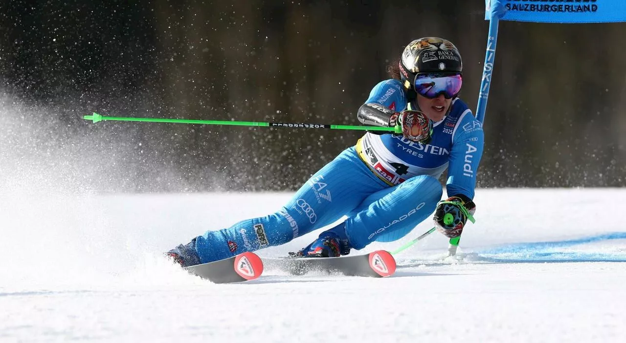 Brignone punta al podio nello slalom gigante mondiale