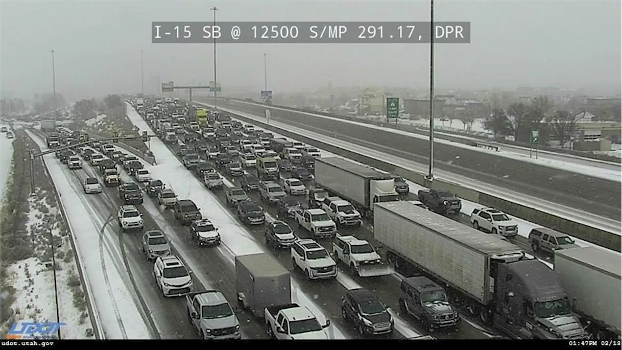 FIRST ALERT WEATHER: Dozens of crashes on I-15, closures in place as snow slams Utah