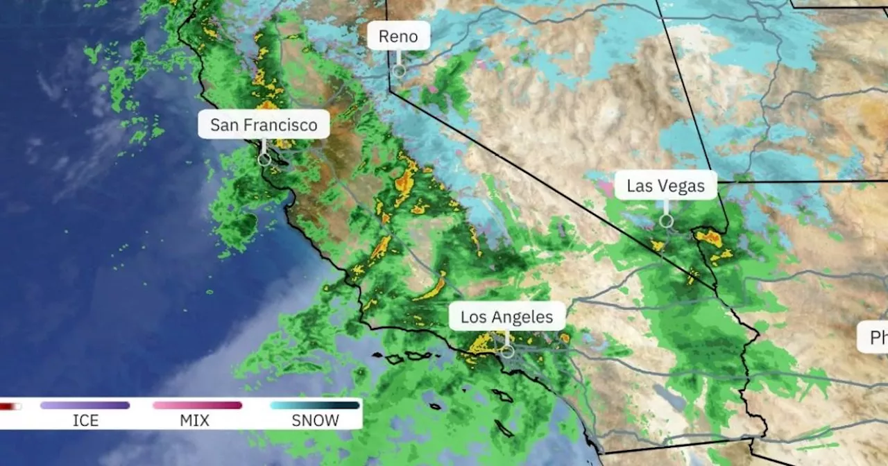 Map shows areas at risk of 'atmospheric river' flooding in California