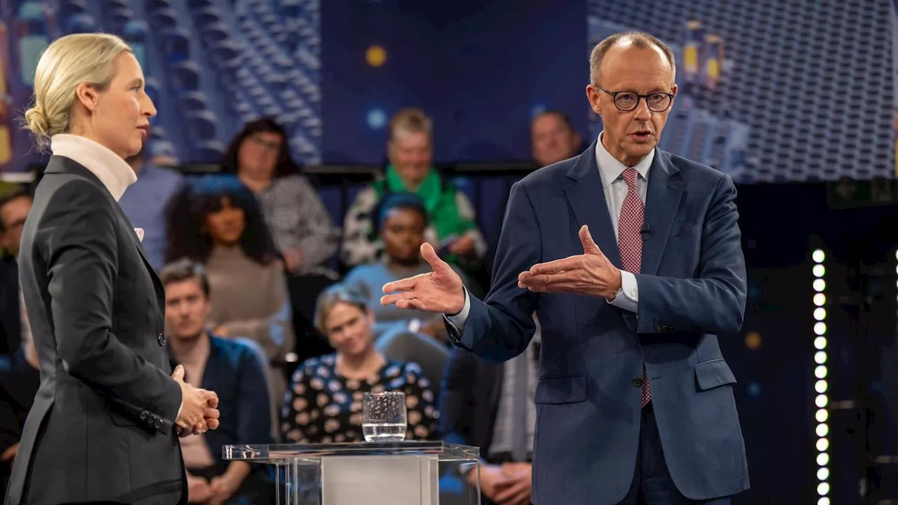 Scholz, Merz, Habeck und Weidel in TV-Talkshow