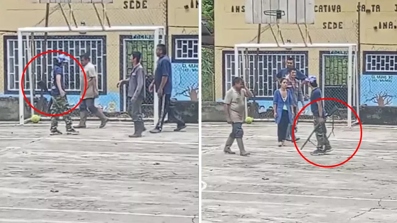 Jóven bajo efectos de drogas amenaza con escopeta a profesor en una escuela colombiana