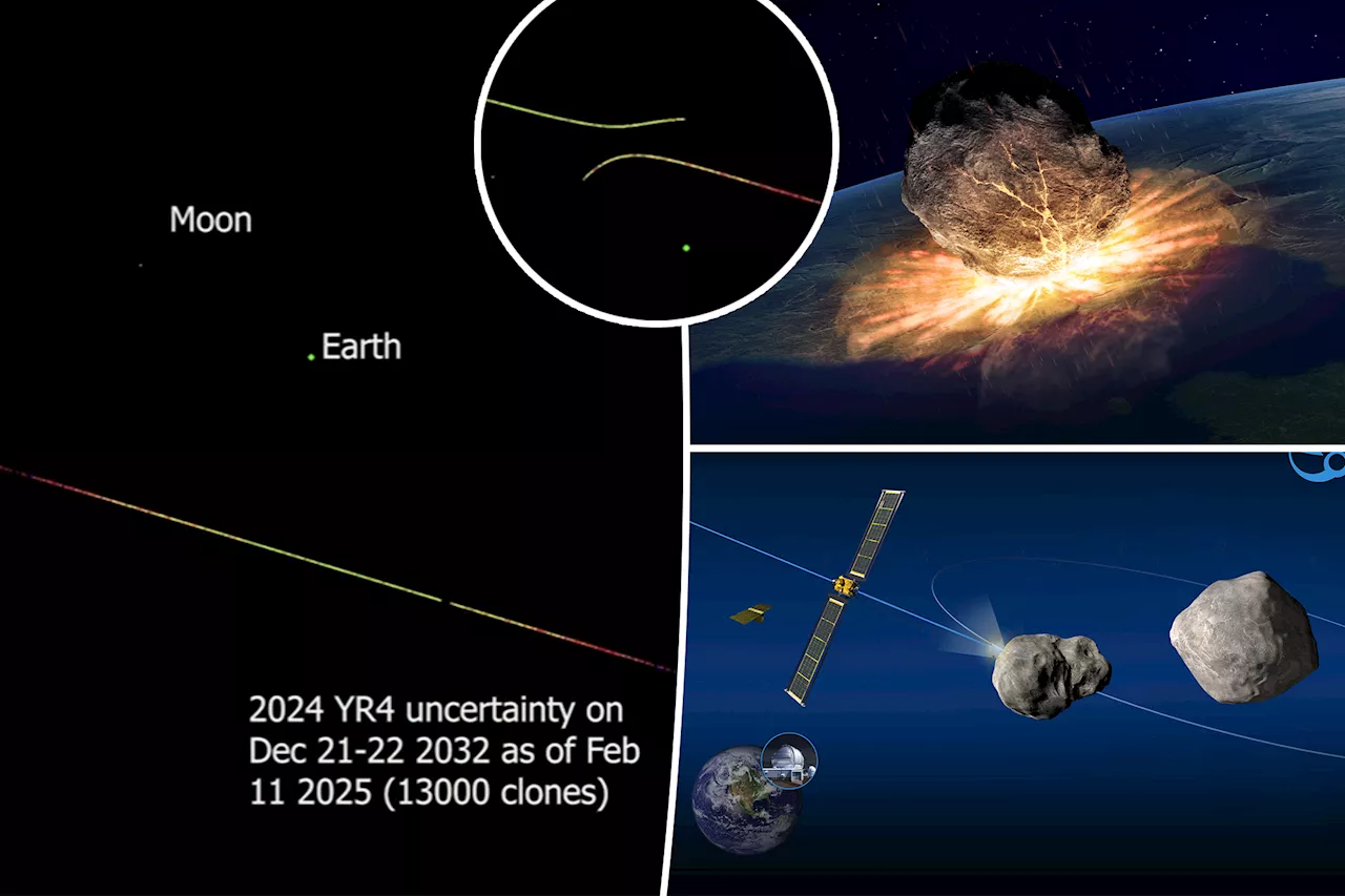 Chilling animations depict effect 'city-killer' asteroid would have on Earth — as experts warn moon also in danger