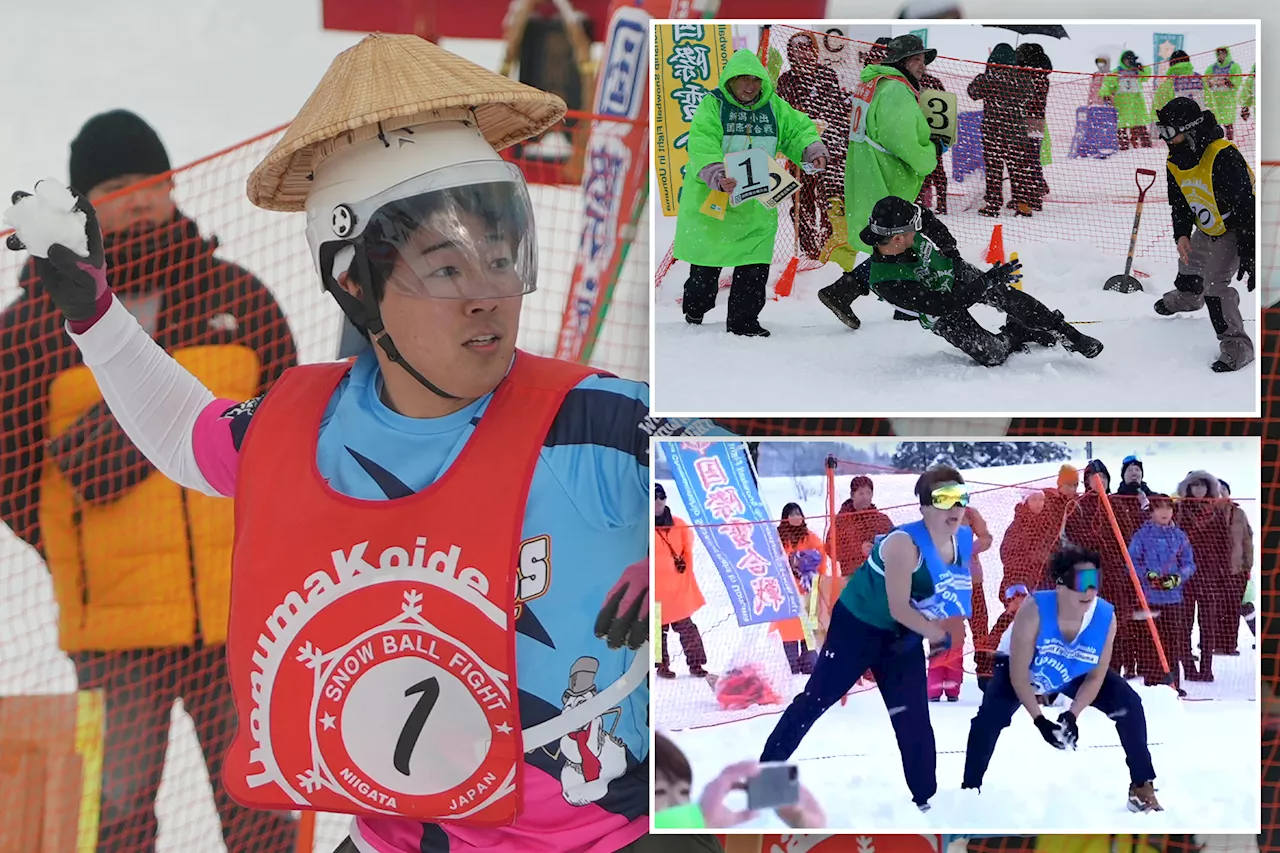 Hundreds Battle It Out in Japan's Largest Snowball Fight Tournament