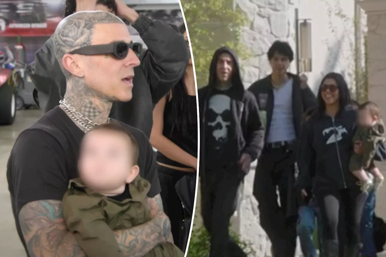 Kourtney Kardashian and Travis Barker's son, Rocky, makes 'Kardashians' debut