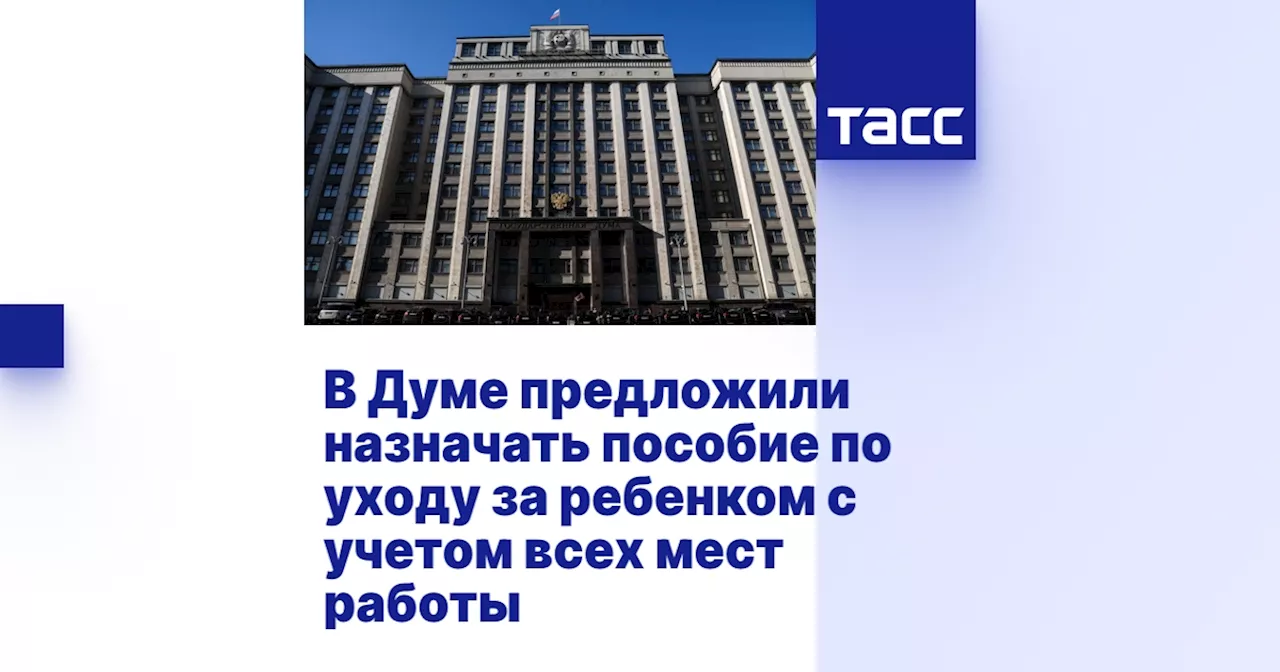 Депутат предлагает назначать пособие по уходу за ребенком с учетом всех мест работы матери