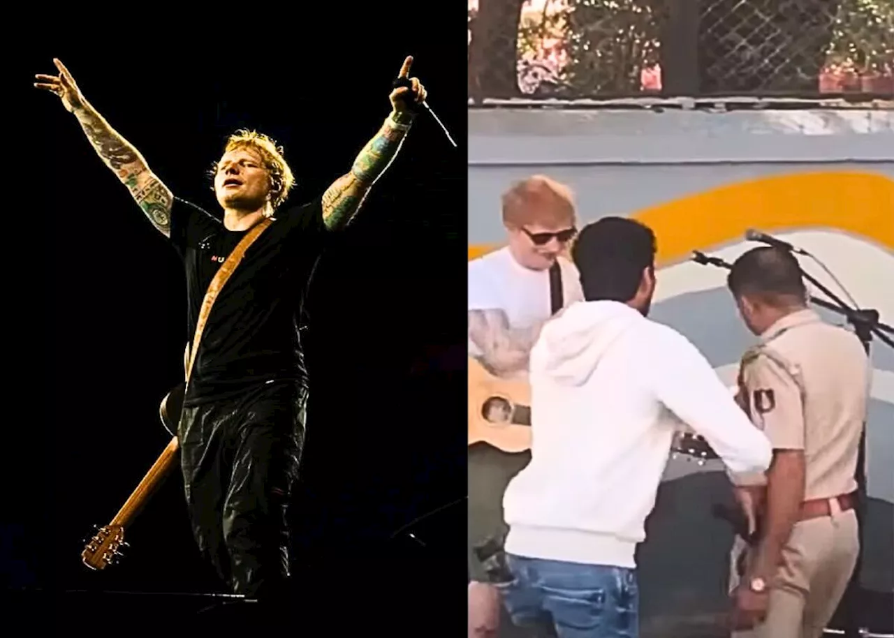 Ed Sheeran’s street performance in India interrupted by police