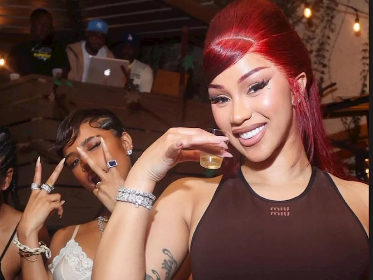 Tyla Parties with Cardi B at the Super Bowl Afterparty