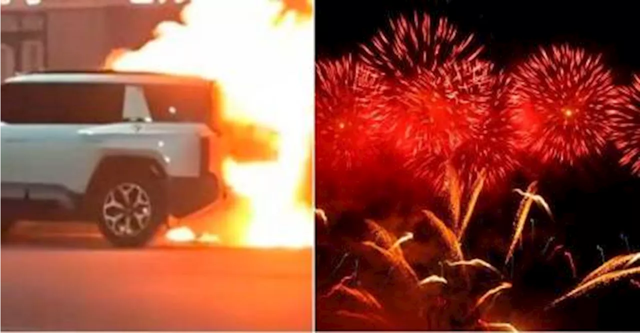 Man’s RM240k BYD in China on fire due to child’s fireworks