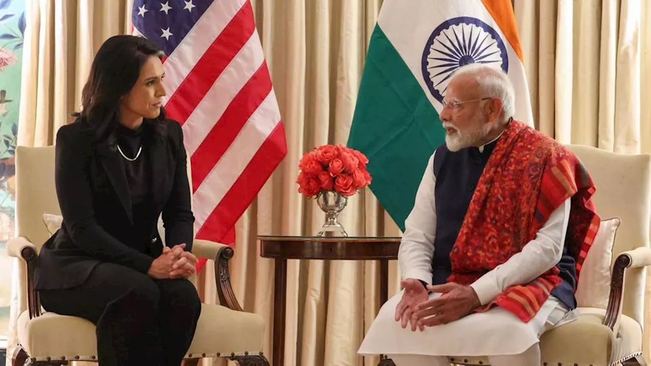 India's Modi meets Tulsi Gabbard ahead of meeting with Trump