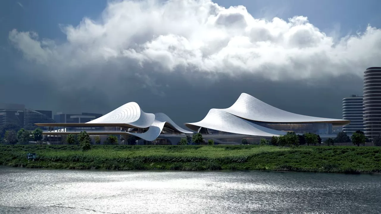 ZHA Reveals Design for Zhejiang Shaoxing Shangyu District Cao’e River Culture and Art Centre