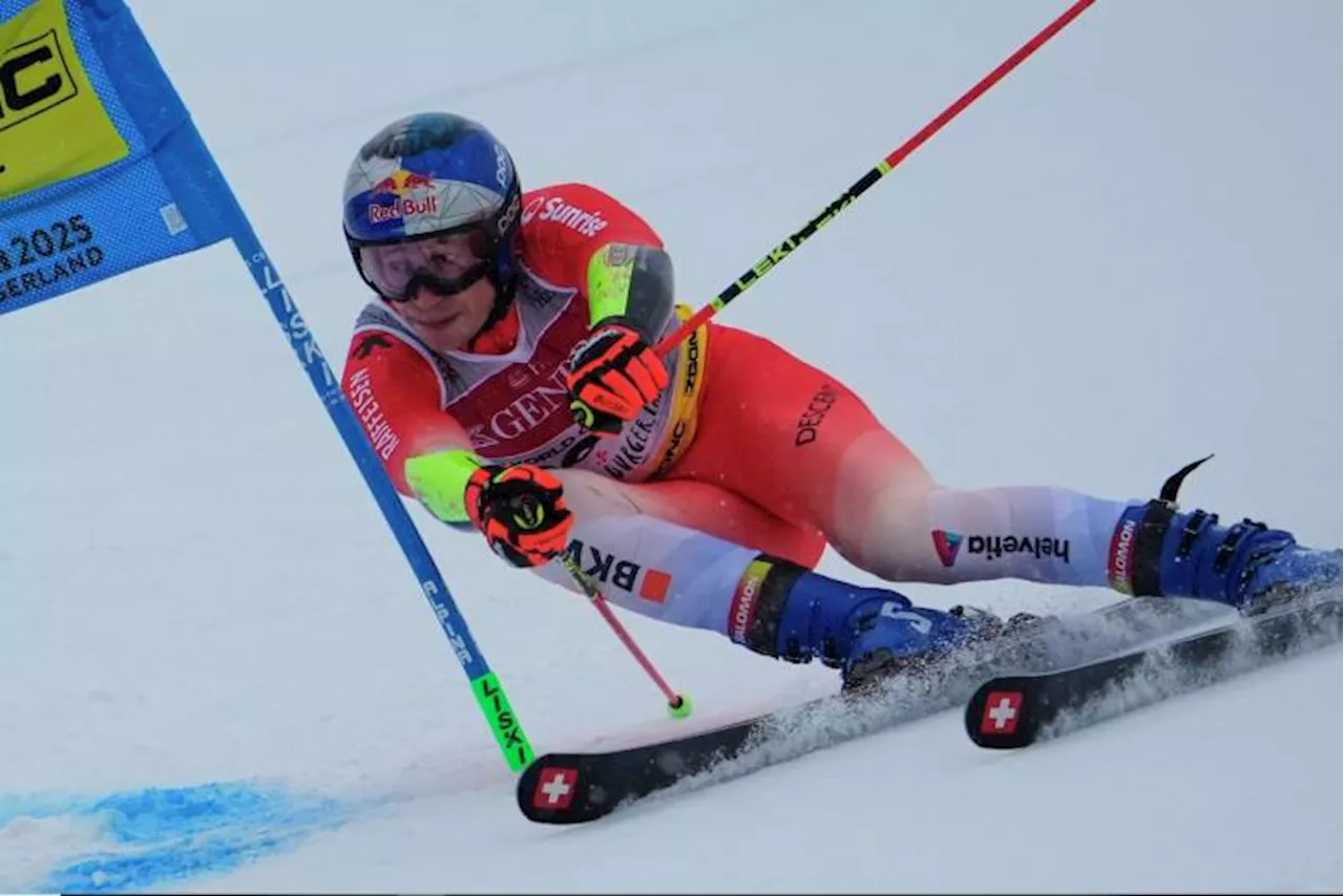 Haugan leads world giant slalom, Odermatt lurks in third