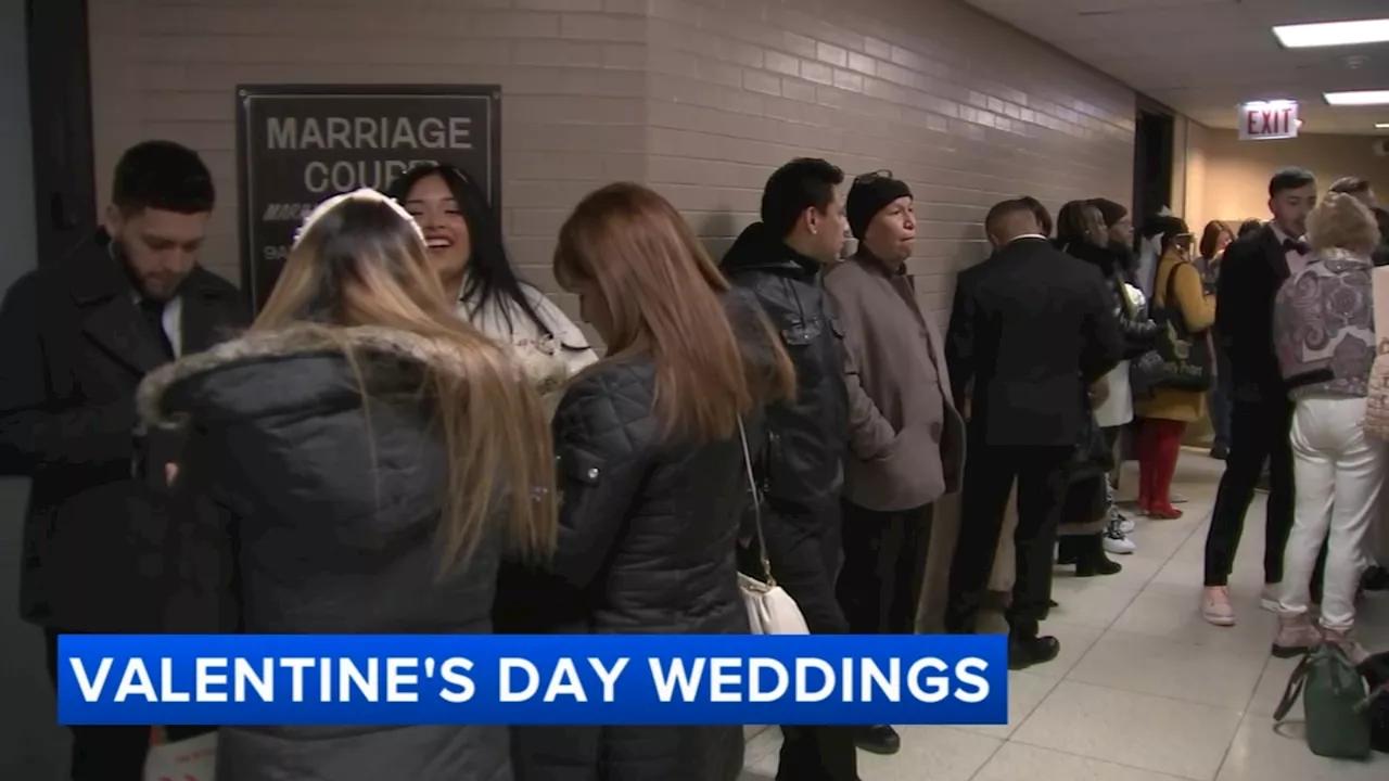 Hundreds get married on Valentine's Day at Cook County Building downtown Chicago: 'It's perfect'