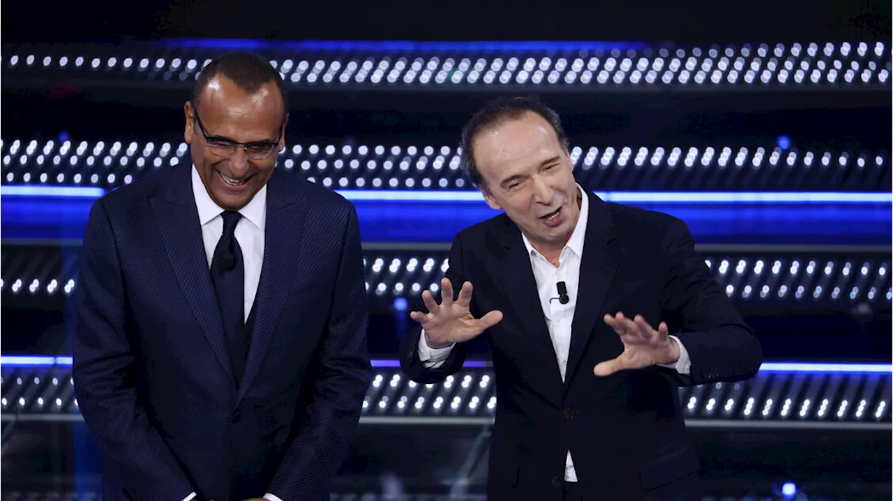 Sanremo 2023, Roberto Benigni tra sorprese, battute e solidarietà a Mattarella