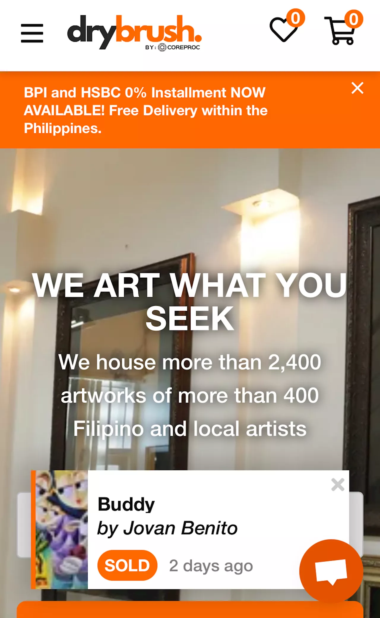 Art gallery’s website accounts for 50% of its business