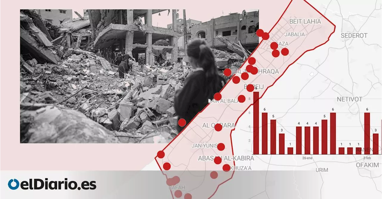 Radiografía y mapa del alto el fuego en Gaza: ataques diarios de Israel y ningún cohete de Hamás