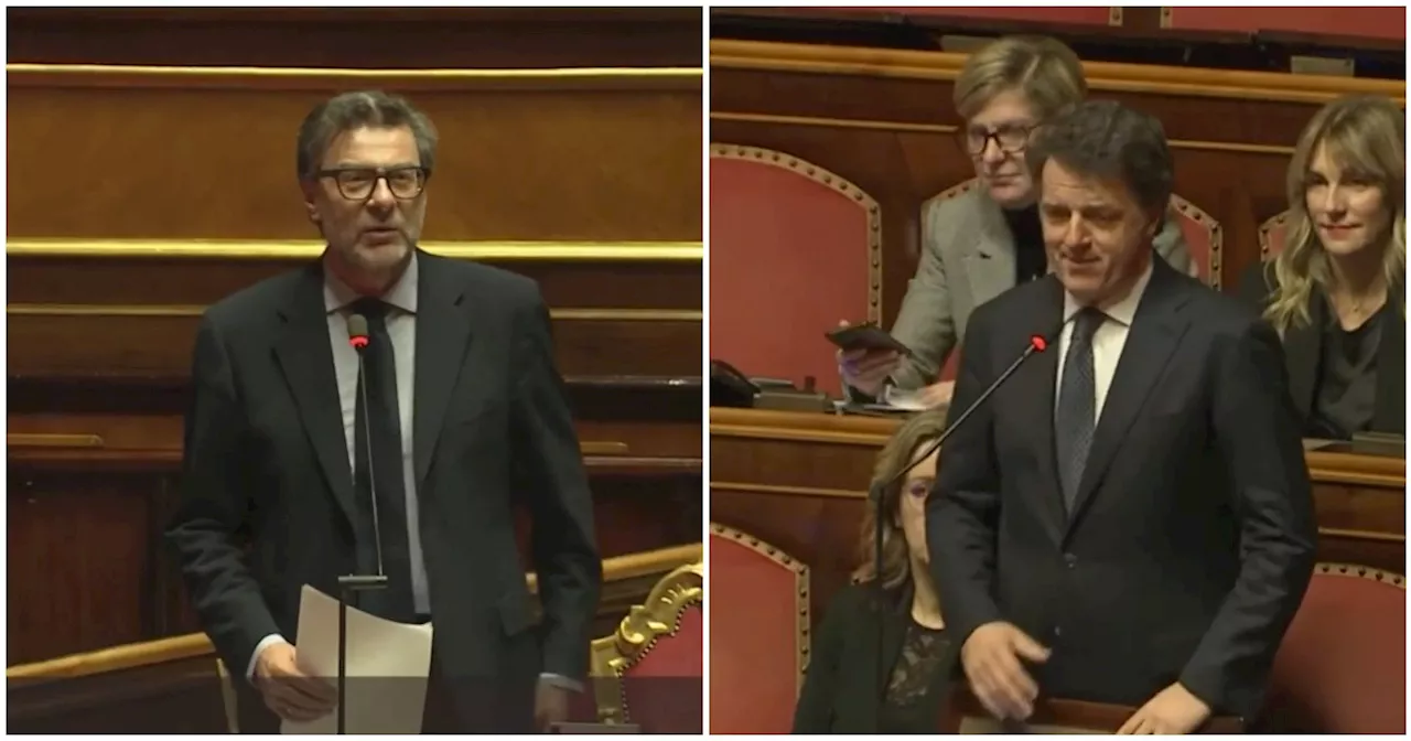 Botta e risposta Renzi-Giorgetti in Senato