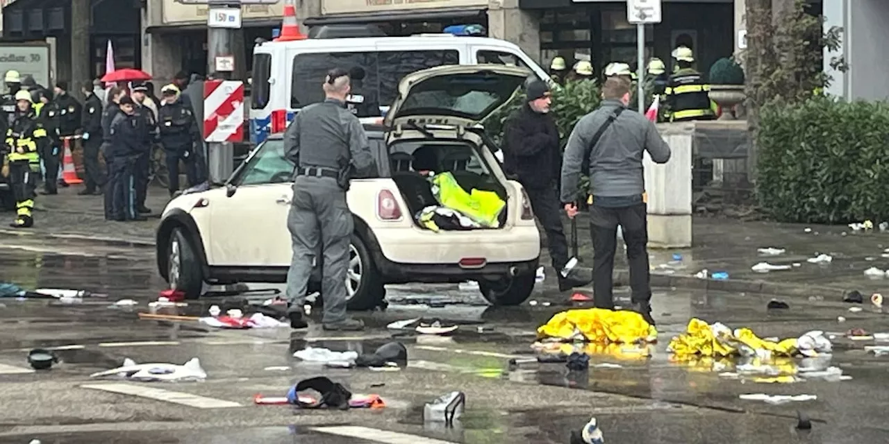 Auto kracht in Demonstrationszug - Mindestens 28 Verletzte in München 