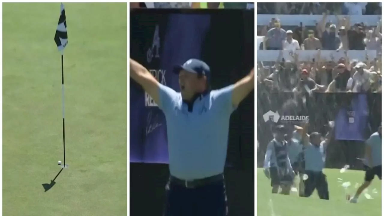 Crowd Erupts as Patrick Reed Aces the 'Watering Hole'