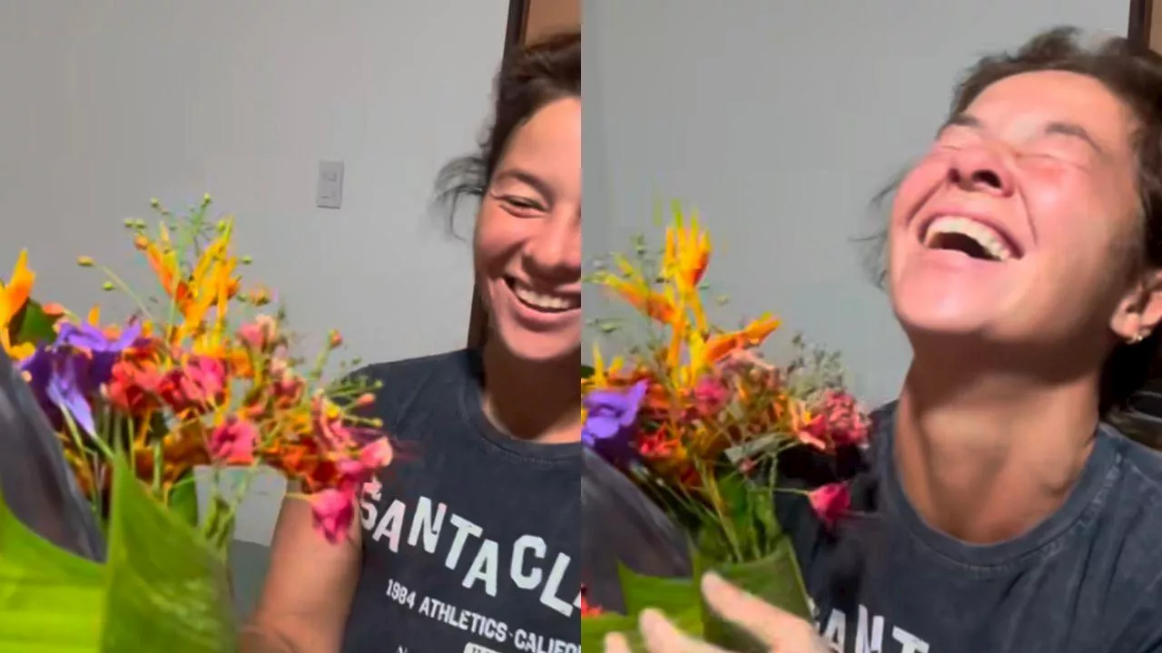 Andi Eigenman is all smiles as Philmar Alipayo gifts her a unique bouquet on Valentine's Day