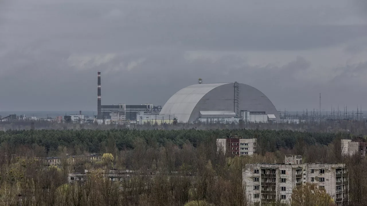  Drohne schlägt in Sarkophag von Tschernobyl ein