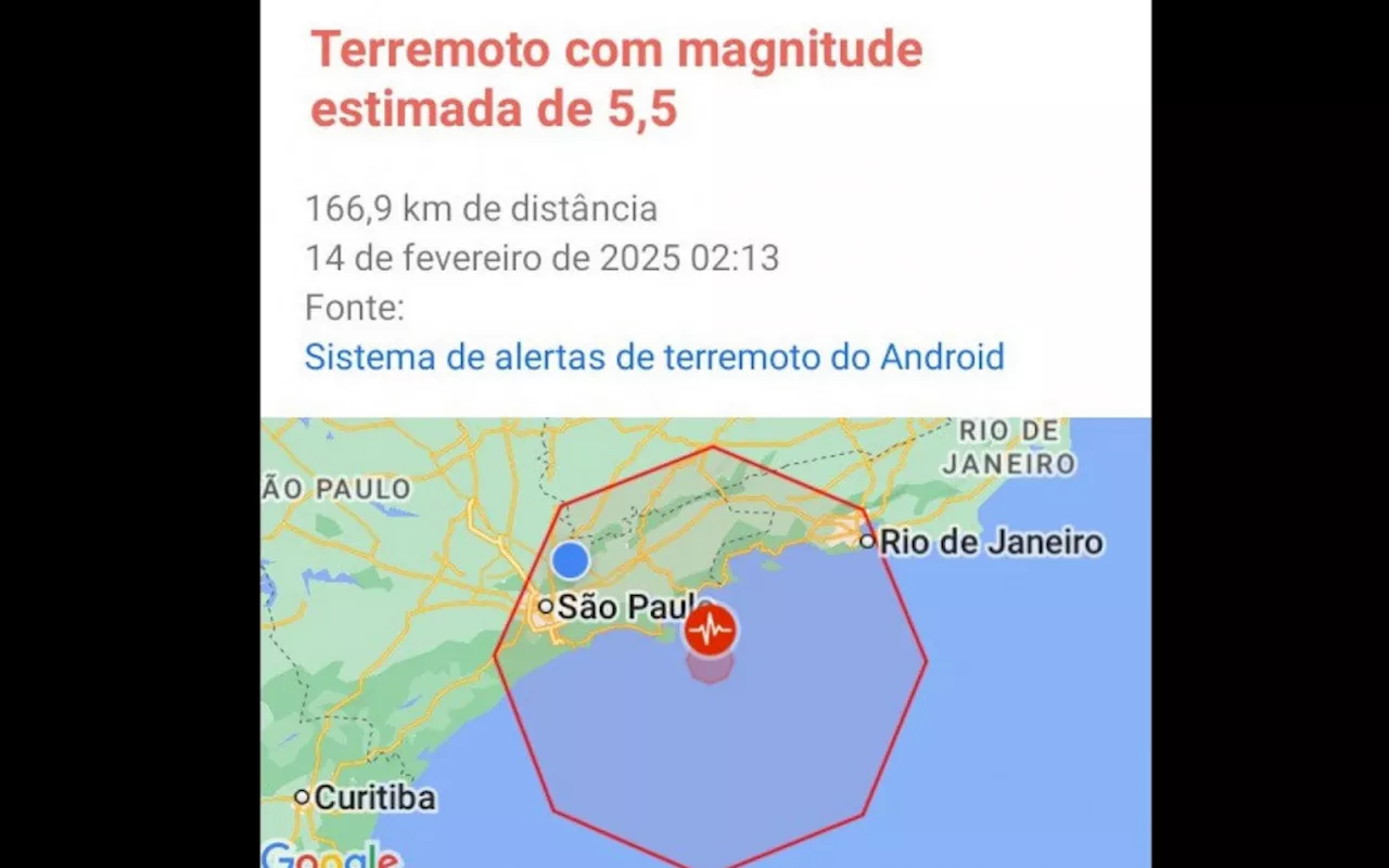 Alerta de Terremoto no Android Assusta Cariocas e Paulistas