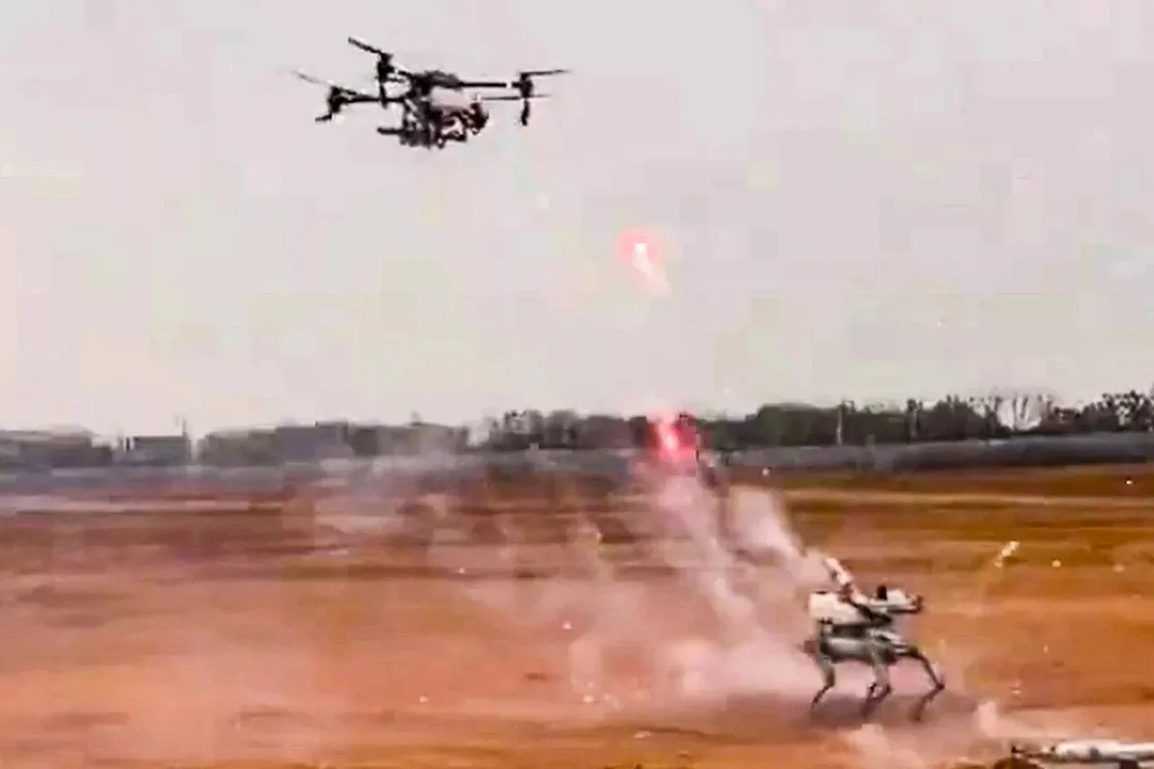 Guerra do futuro? Batalha entre cão robótico e drone disparando fogos de artifício viraliza nas redes; vídeo