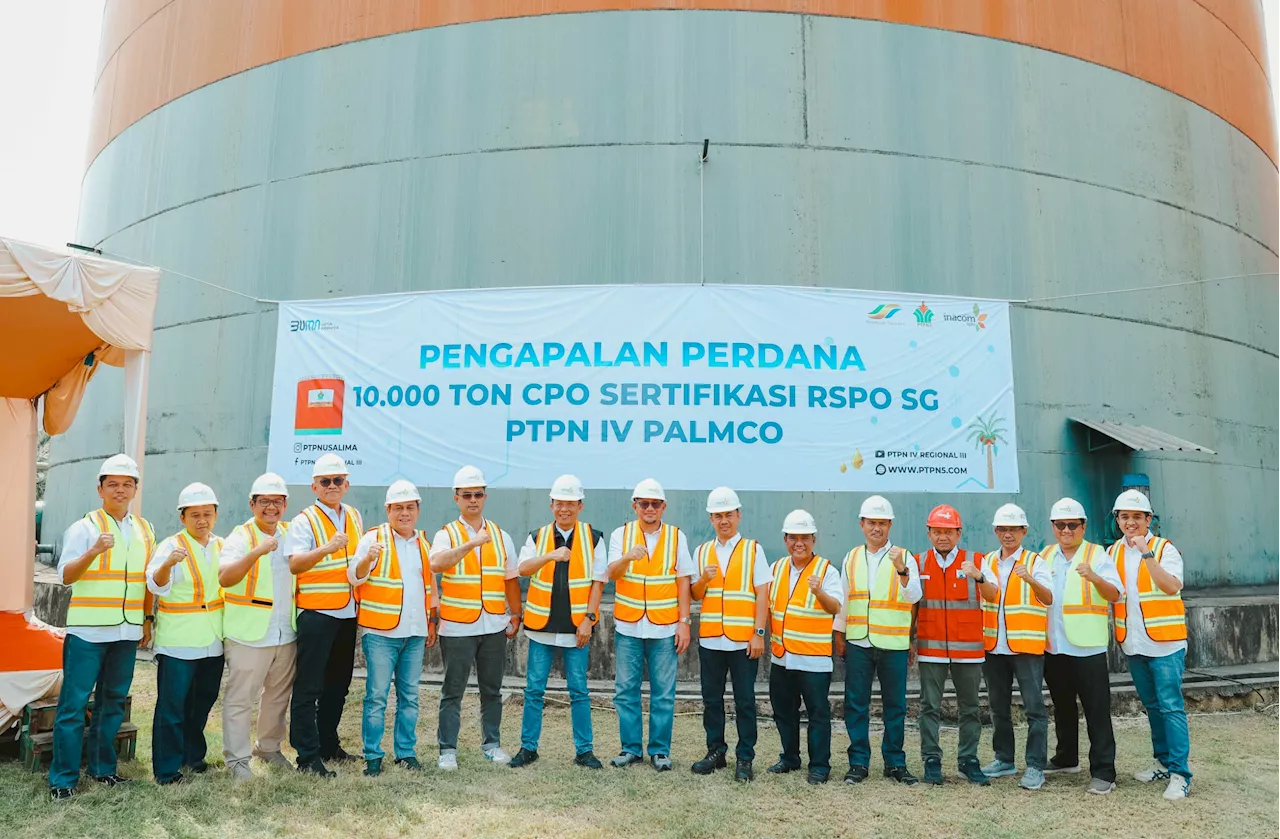 PTPN IV PalmCo Ekspor 10 Ribu Ton CPO Bersertifikat RSPO