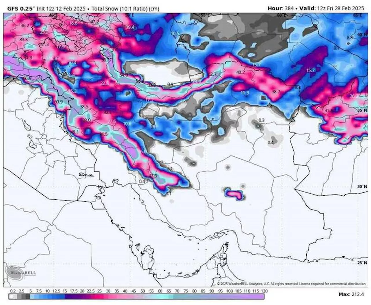 پیش‌بینی بارش برف و باران در مناطق مختلف کشور