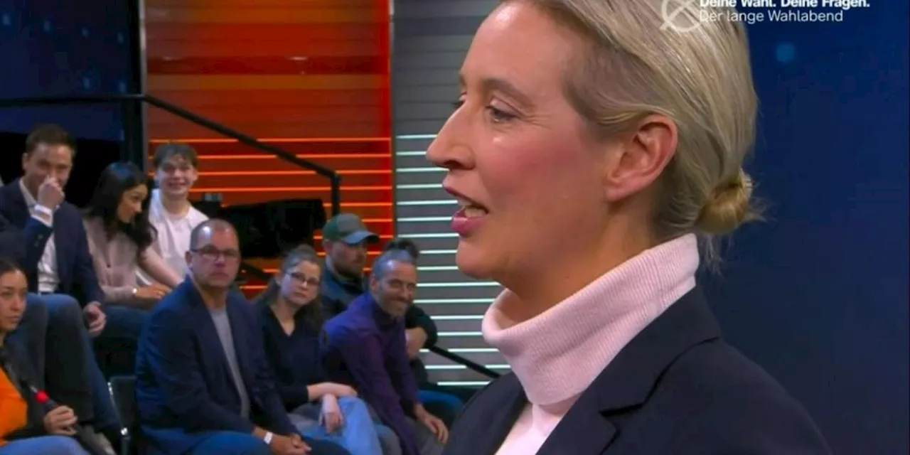 Skurrile Momente und hitzige Diskussionen: AfD-Chef Weidel bei 'Klartext'