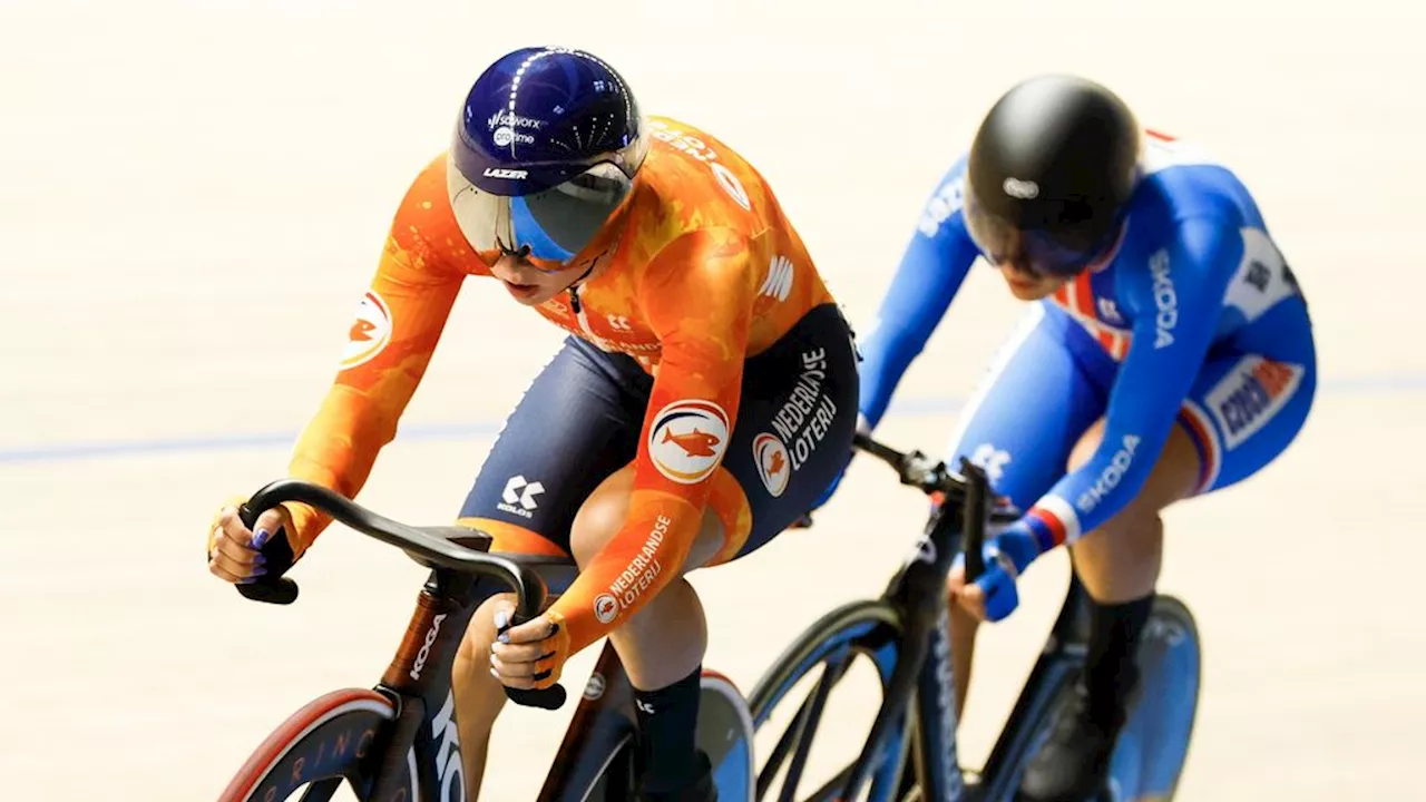 Wiebes vijfde halverwege omnium, baansprinters Lavreysen en Van Loon door op EK